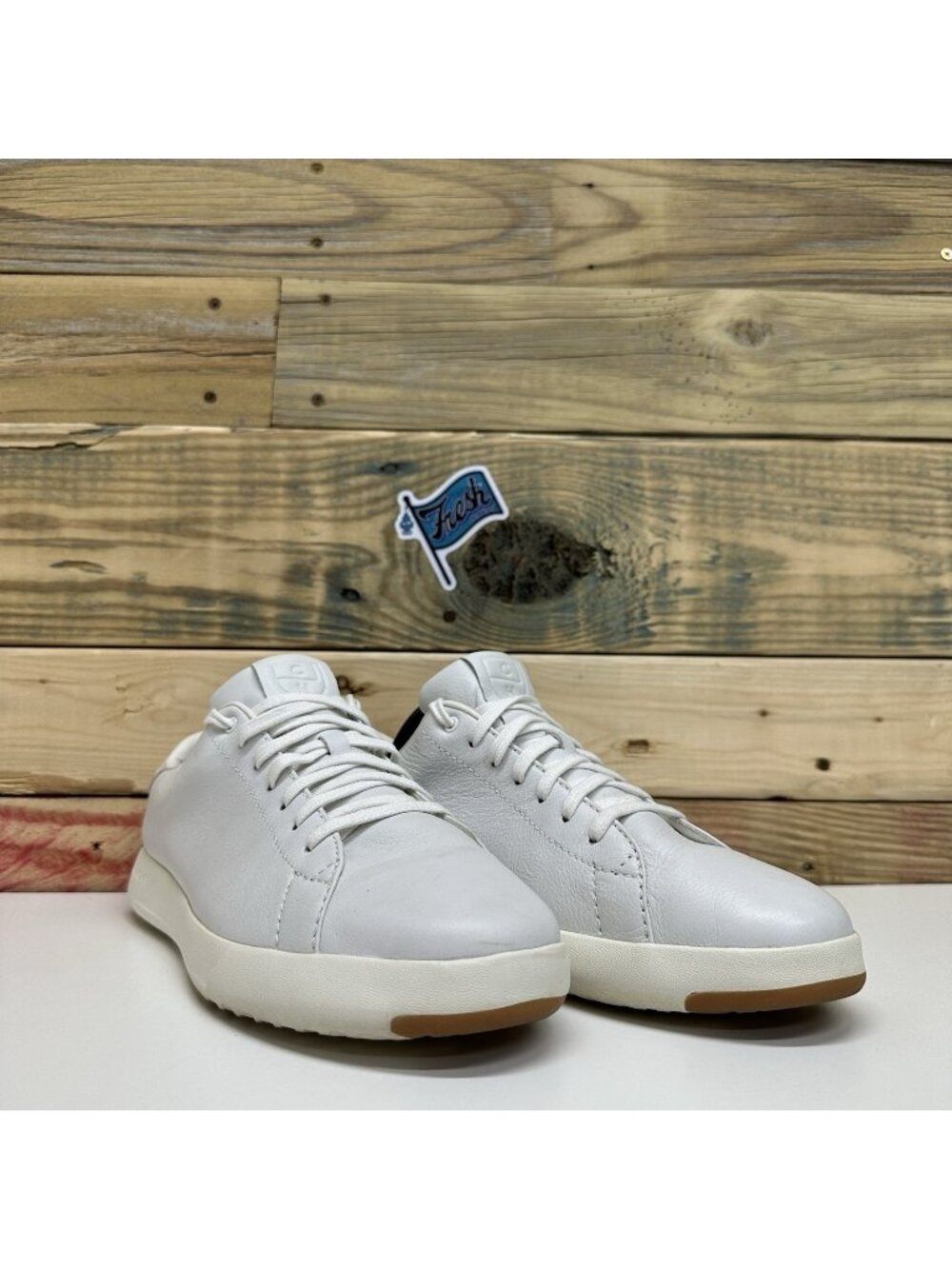 Cole Haan GrandPrØ Athletic Tennis Shoes Men's Size 10 White Leather